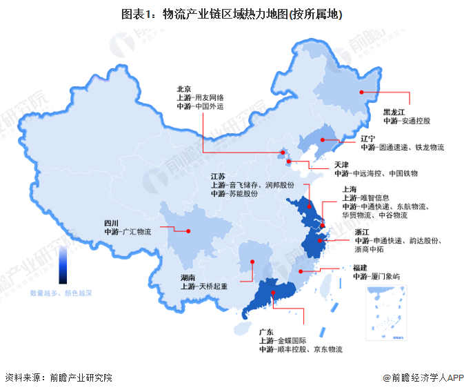 2024年中国物流行业区域分布分析中部地区物流运行效率相对较